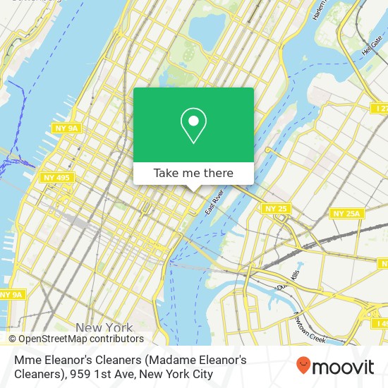Mme Eleanor's Cleaners (Madame Eleanor's Cleaners), 959 1st Ave map