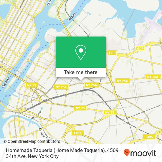 Mapa de Homemade Taqueria (Home Made Taqueria), 4509 34th Ave