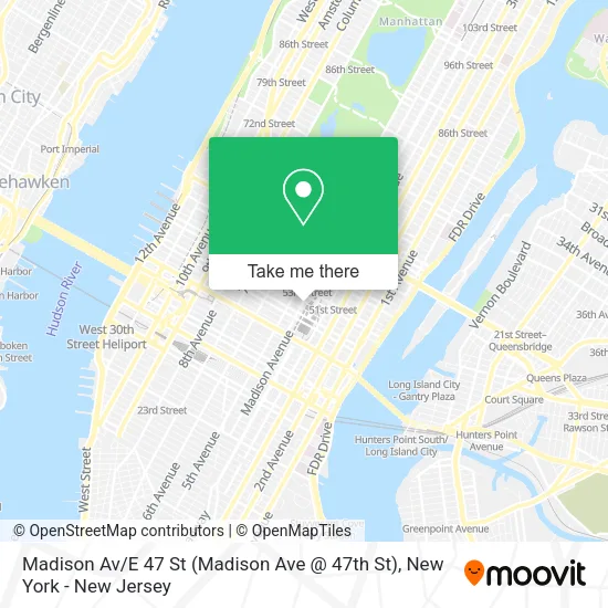 Madison Av / E 47 St (Madison Ave @ 47th St) map