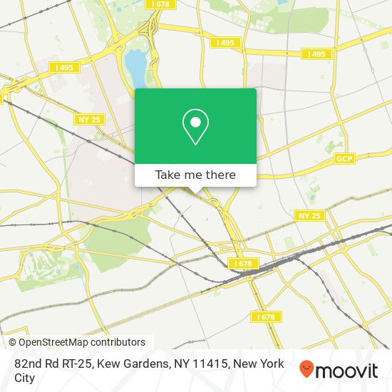 Mapa de 82nd Rd RT-25, Kew Gardens, NY 11415
