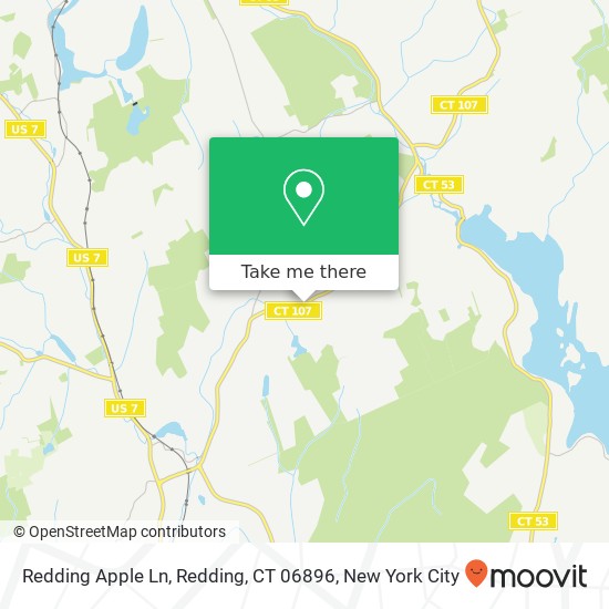 Redding Apple Ln, Redding, CT 06896 map
