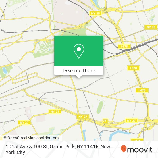 101st Ave & 100 St, Ozone Park, NY 11416 map