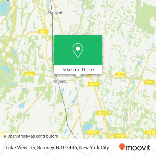 Mapa de Lake View Ter, Ramsey, NJ 07446