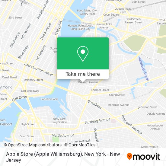 Mapa de Apple Store (Apple Williamsburg)