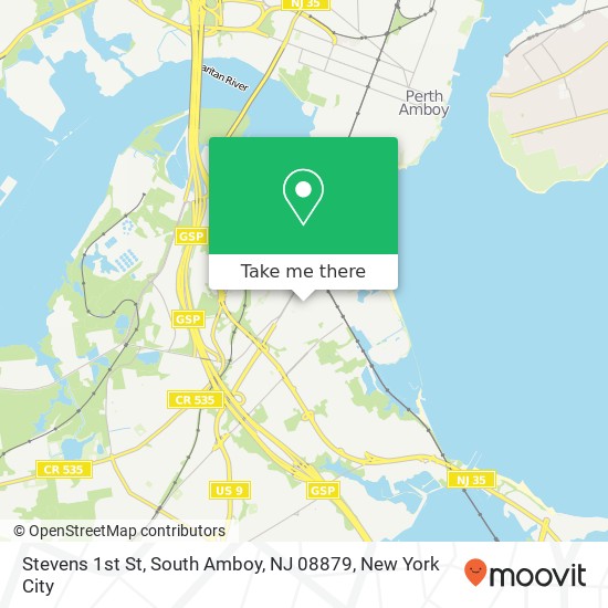 Mapa de Stevens 1st St, South Amboy, NJ 08879