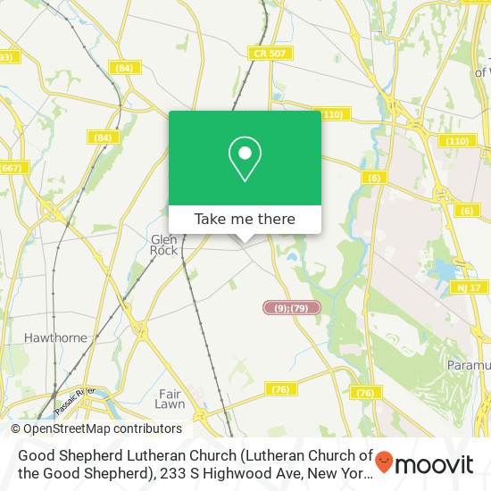 Mapa de Good Shepherd Lutheran Church (Lutheran Church of the Good Shepherd), 233 S Highwood Ave