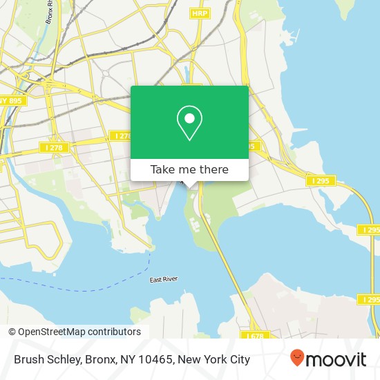 Mapa de Brush Schley, Bronx, NY 10465