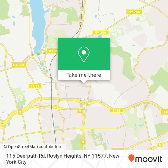 Mapa de 115 Deerpath Rd, Roslyn Heights, NY 11577