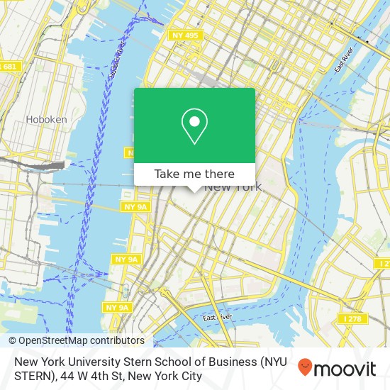 New York University Stern School of Business (NYU STERN), 44 W 4th St map