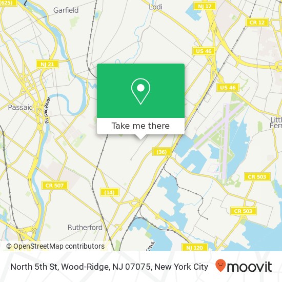 North 5th St, Wood-Ridge, NJ 07075 map
