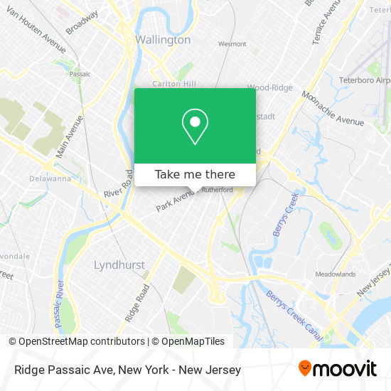 Ridge Passaic Ave map