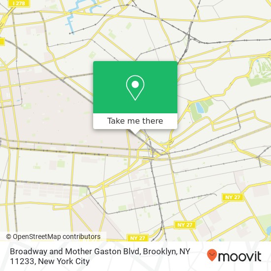 Broadway and Mother Gaston Blvd, Brooklyn, NY 11233 map