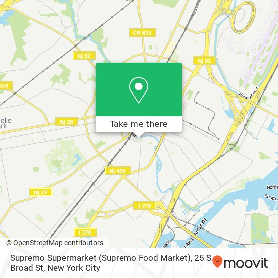 Supremo Supermarket (Supremo Food Market), 25 S Broad St map