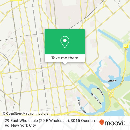 Mapa de 29 East Wholesale (29 E Wholesale), 3015 Quentin Rd