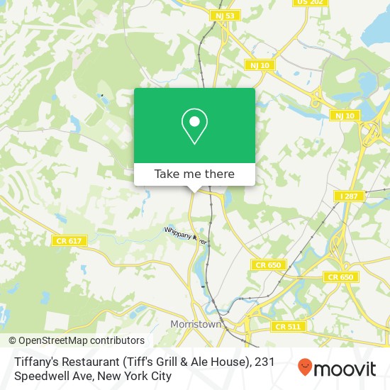 Tiffany's Restaurant (Tiff's Grill & Ale House), 231 Speedwell Ave map