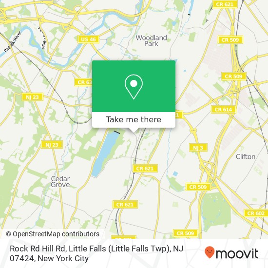 Rock Rd Hill Rd, Little Falls (Little Falls Twp), NJ 07424 map