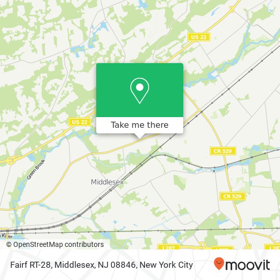 Mapa de Fairf RT-28, Middlesex, NJ 08846