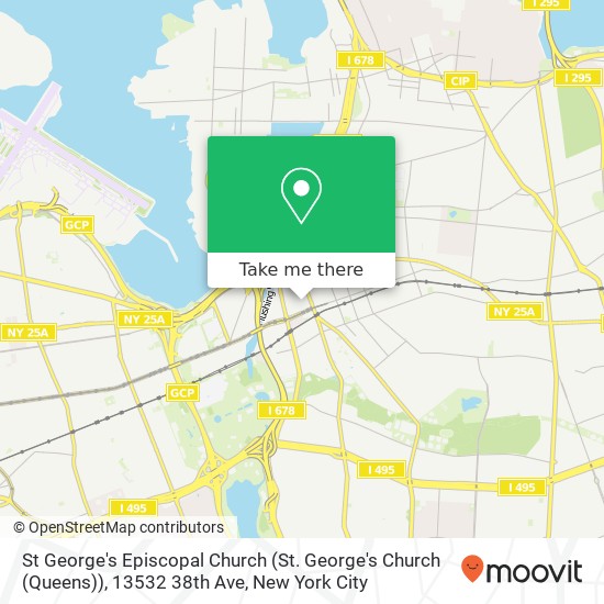 Mapa de St George's Episcopal Church (St. George's Church (Queens)), 13532 38th Ave