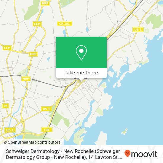 Mapa de Schweiger Dermatology - New Rochelle (Schweiger Dermatology Group - New Rochelle), 14 Lawton St