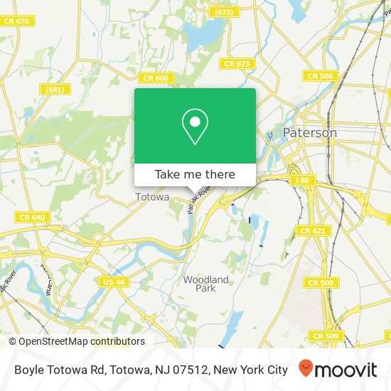Mapa de Boyle Totowa Rd, Totowa, NJ 07512