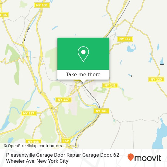 Mapa de Pleasantville Garage Door Repair Garage Door, 62 Wheeler Ave