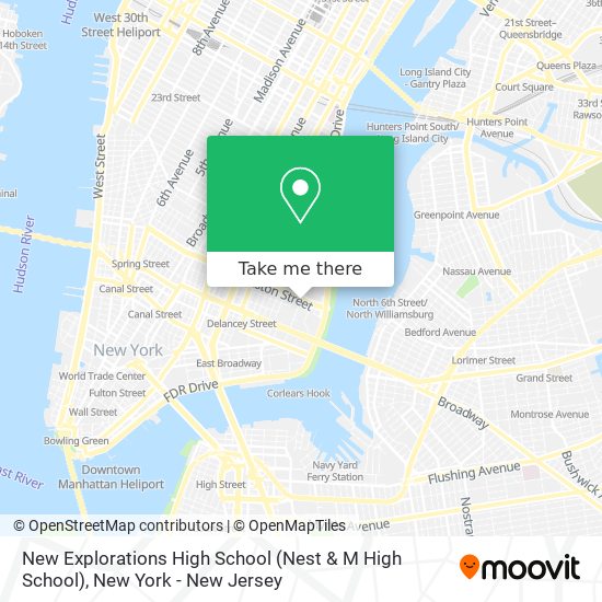 Mapa de New Explorations High School (Nest & M High School)
