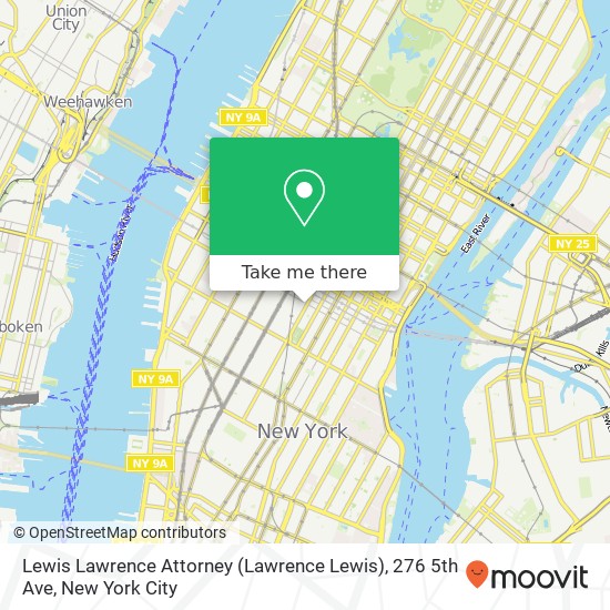 Lewis Lawrence Attorney (Lawrence Lewis), 276 5th Ave map