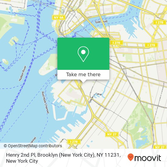 Henry 2nd Pl, Brooklyn (New York City), NY 11231 map