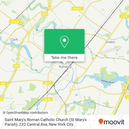 Saint Mary's Roman Catholic Church (St Mary's Parish), 232 Central Ave map