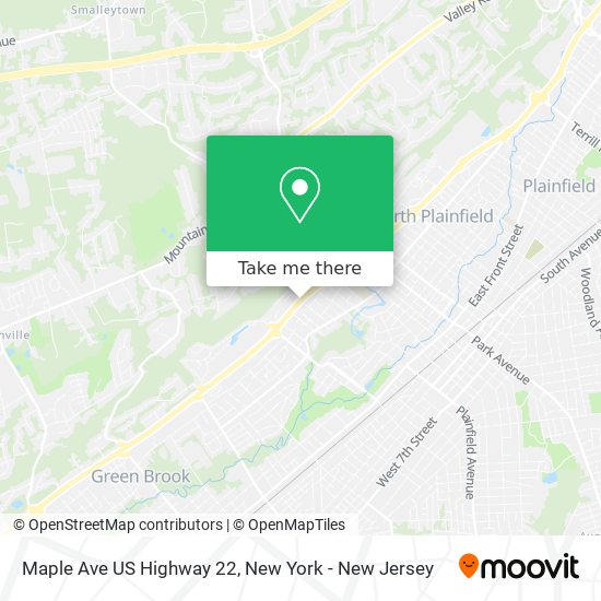 Maple Ave US Highway 22 map