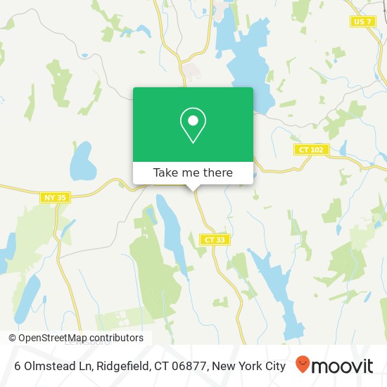 Mapa de 6 Olmstead Ln, Ridgefield, CT 06877