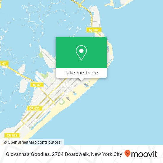 Giovanna's Goodies, 2704 Boardwalk map