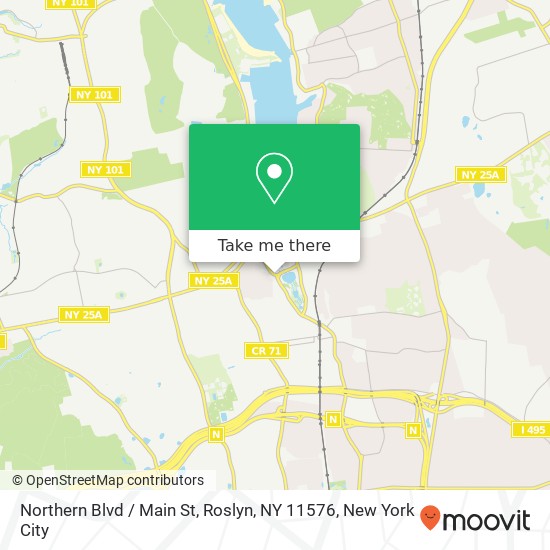 Mapa de Northern Blvd / Main St, Roslyn, NY 11576