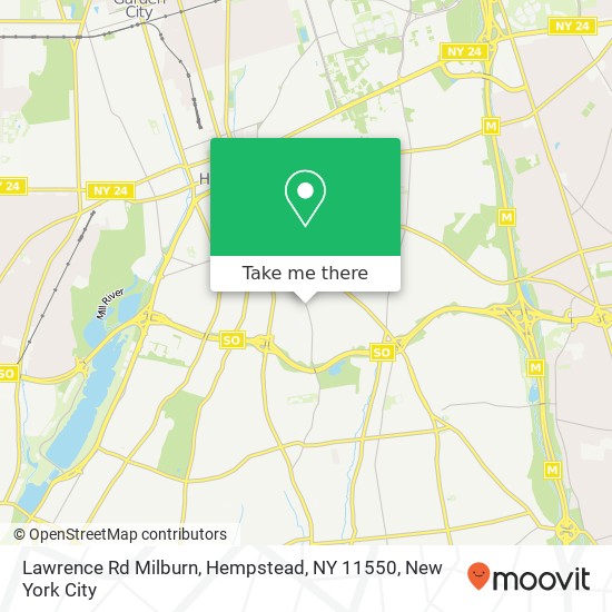 Mapa de Lawrence Rd Milburn, Hempstead, NY 11550