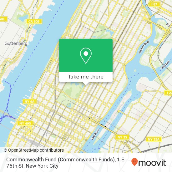 Commonwealth Fund (Commonwealth Funds), 1 E 75th St map