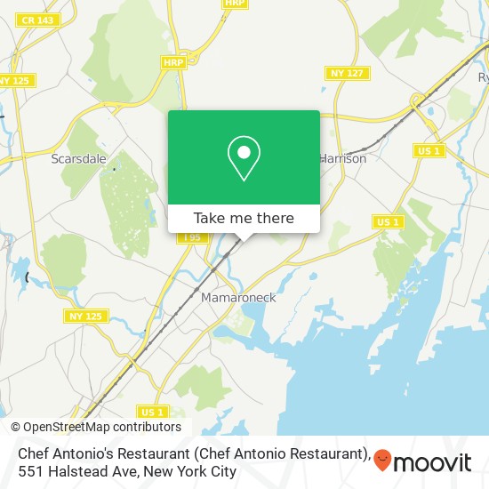 Mapa de Chef Antonio's Restaurant (Chef Antonio Restaurant), 551 Halstead Ave