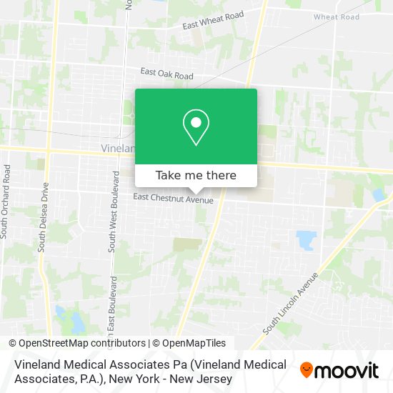 Mapa de Vineland Medical Associates Pa (Vineland Medical Associates, P.A.)