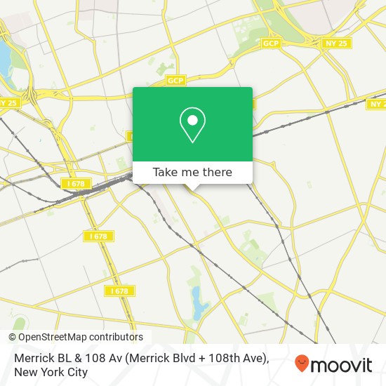 Mapa de Merrick BL & 108 Av (Merrick Blvd + 108th Ave)