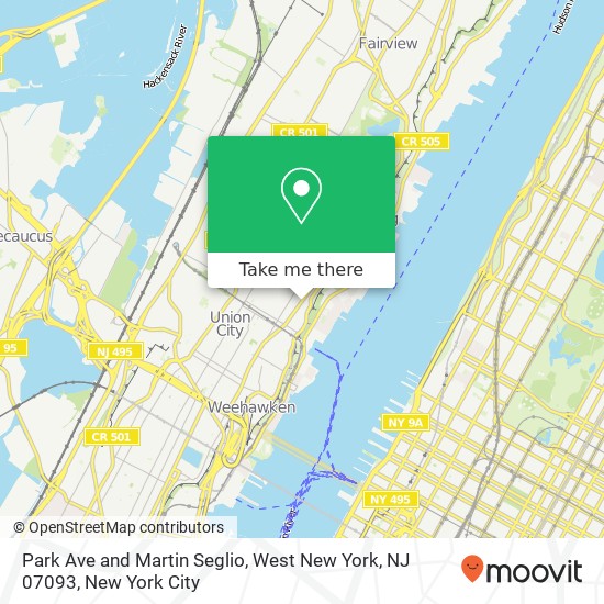 Mapa de Park Ave and Martin Seglio, West New York, NJ 07093