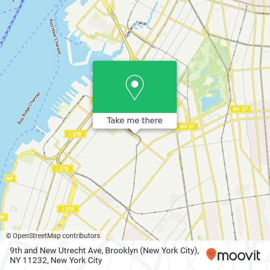 Mapa de 9th and New Utrecht Ave, Brooklyn (New York City), NY 11232