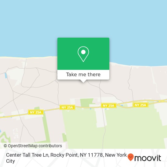 Mapa de Center Tall Tree Ln, Rocky Point, NY 11778
