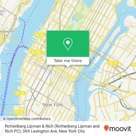 Mapa de Rottenberg Lipman & Rich (Rottenberg Lipman and Rich PC), 369 Lexington Ave
