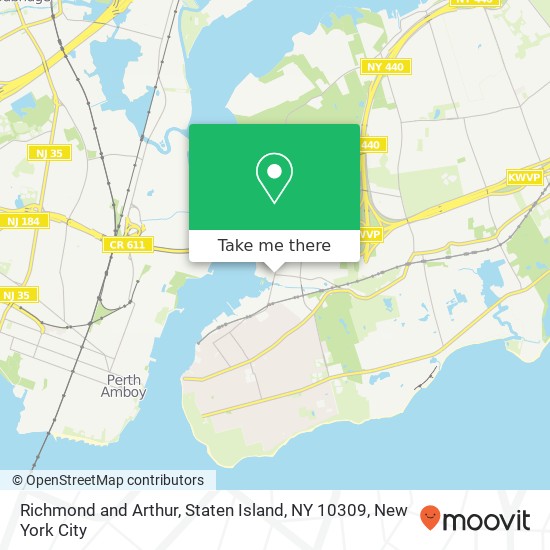 Mapa de Richmond and Arthur, Staten Island, NY 10309