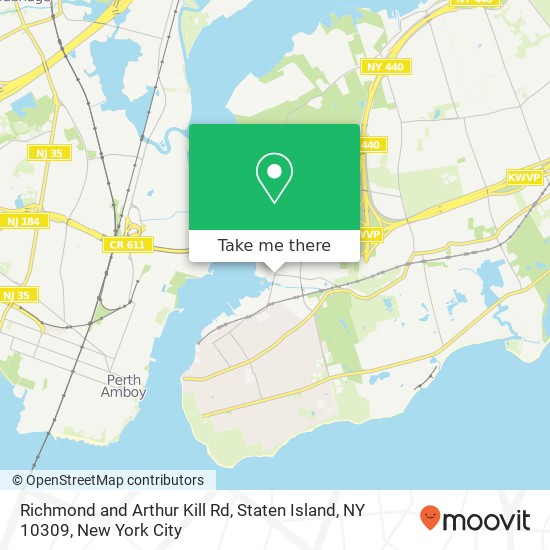 Mapa de Richmond and Arthur Kill Rd, Staten Island, NY 10309