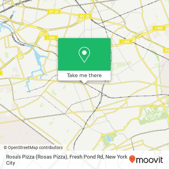 Mapa de Rosa's Pizza (Rosas Pizza), Fresh Pond Rd