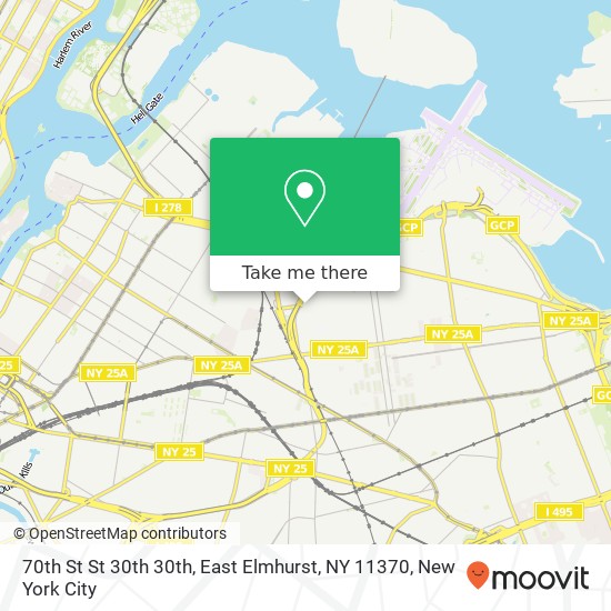 70th St St 30th 30th, East Elmhurst, NY 11370 map