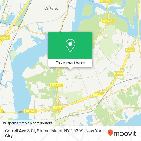 Mapa de Correll Ave S Ct, Staten Island, NY 10309