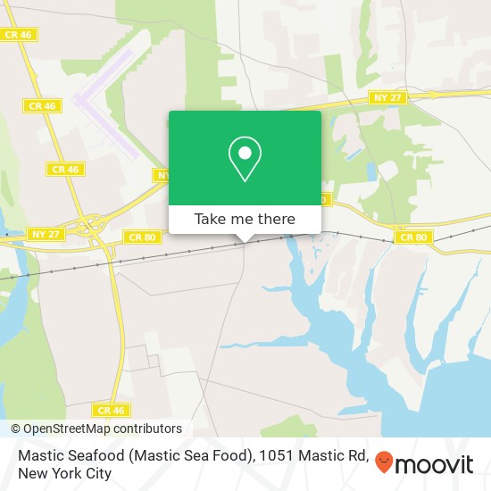 Mapa de Mastic Seafood (Mastic Sea Food), 1051 Mastic Rd