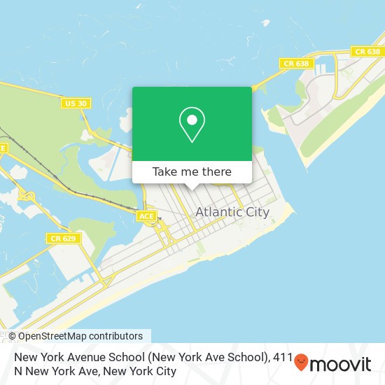 Mapa de New York Avenue School (New York Ave School), 411 N New York Ave