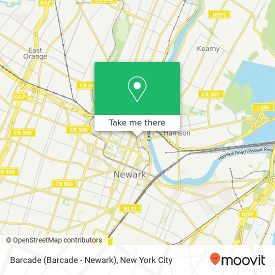 Mapa de Barcade (Barcade - Newark)